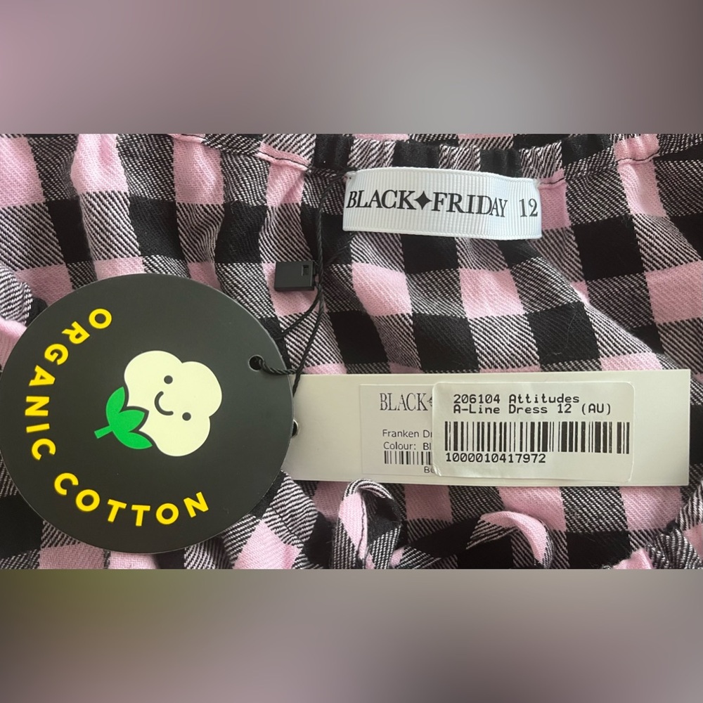 ModCloth (Black Friday) Attitudes in Check A-Line Dress - Picture 8 of 8
